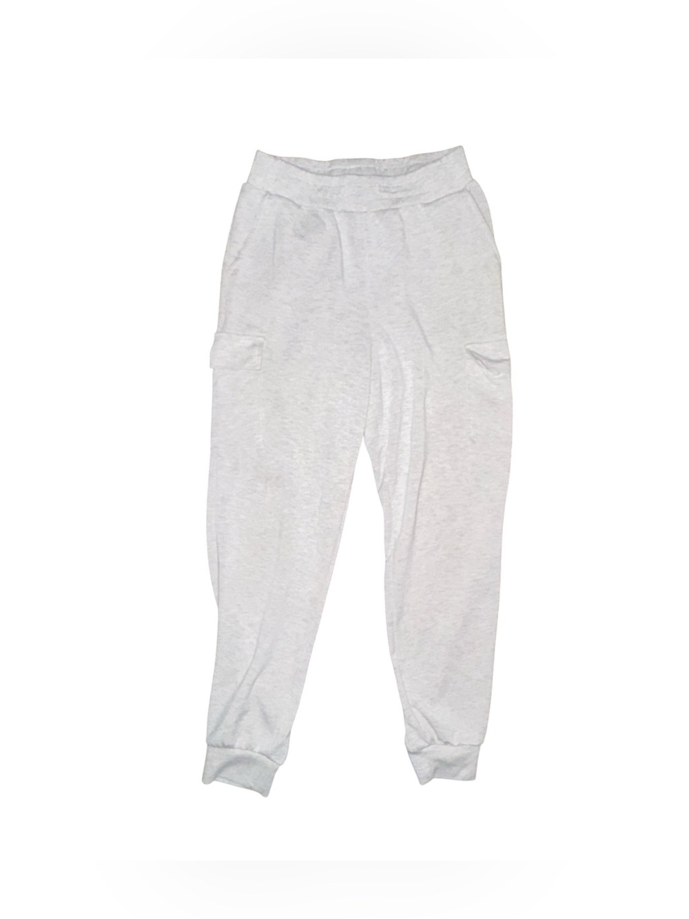 Jessica Simpson White & Grey Jogger Active Sweatpants Loungewear Size Small Gym